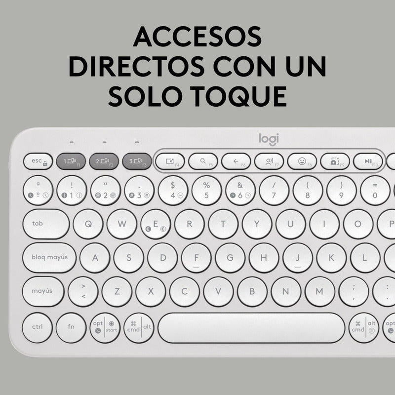 Teclado Bt Multidispositivo Logitech Pebble Keys 2 K380s, Wh