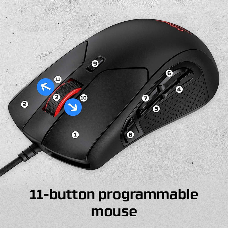 Hyperx Pulsefire Raid Mouse Gamer Rgb Programable 11 Botones