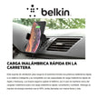 Cargador De Carro Inalámbrico Qi Belkin Carga Rápida Rejilla