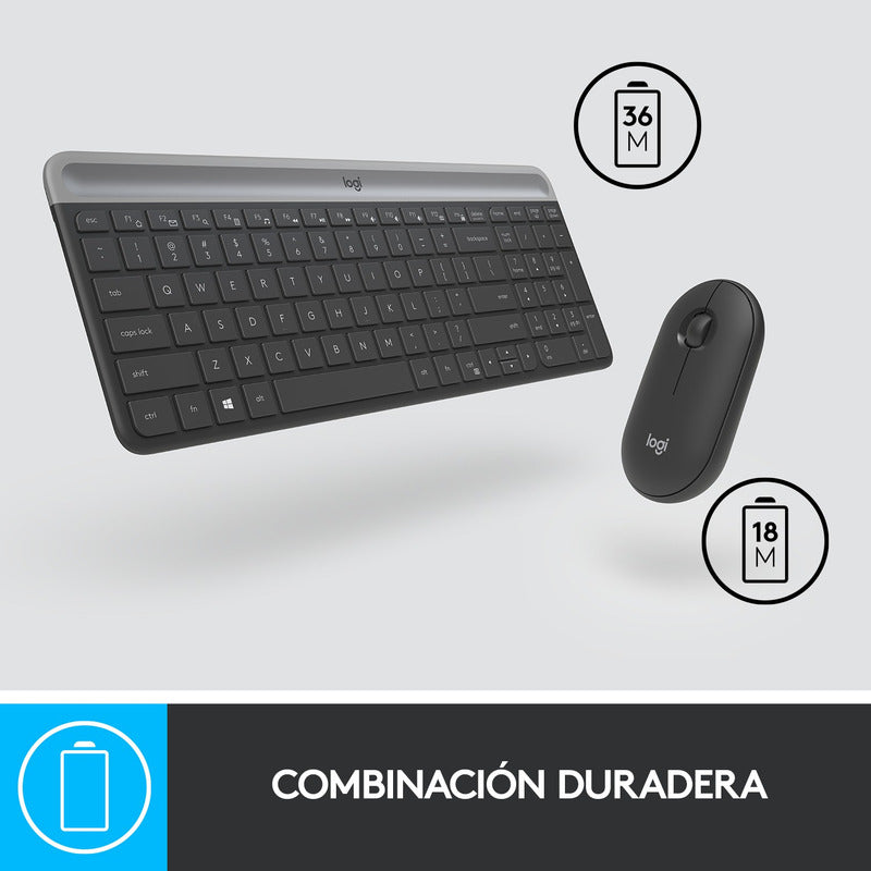 Combo Inalámbrico Logitech Mk470 + Alfombrilla Xl (80x30cm)