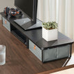 Base Eleva-monitor Madera Con 2 Cajones Techgo Tdb-1 Negro
