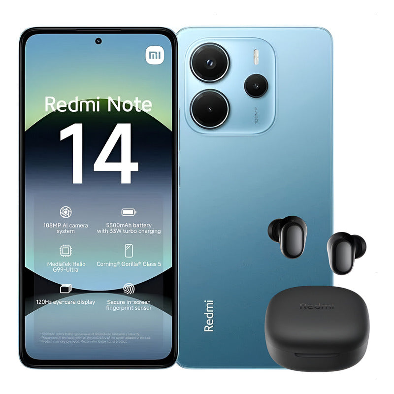 Celular Xiaomi Redmi Note 14 256gb/8gb Azul + Buds 6 Play