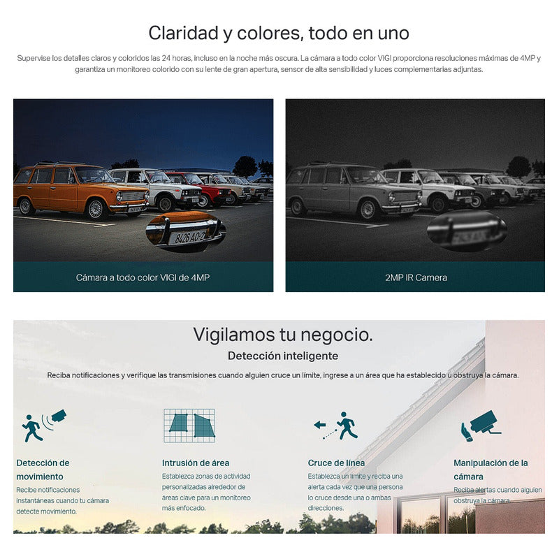 Cámara Ip Wifi Externa 4mp Color Tp-link Vigi C540-w + 128gb Blanco