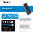 Regulador De Voltaje Forza 1000va/500w Con 4 Tomas + 2 Usb Negro