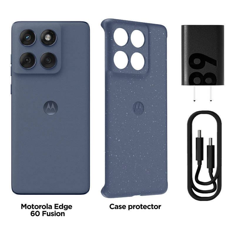 Celular Motorola Edge 60 Fusion SIM+eSIM 5G, 6.7'' 256GB/8GB IP68/IP69 5200mAh/68W, Azul