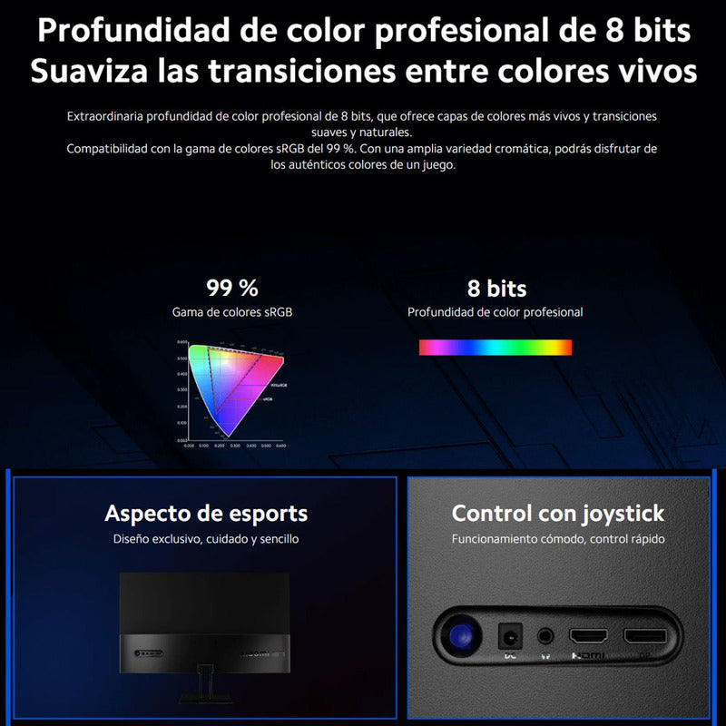 Xiaomi Gaming Monitor G27i, Panel Fast Ips, 1080p, 165hz/1ms Negro