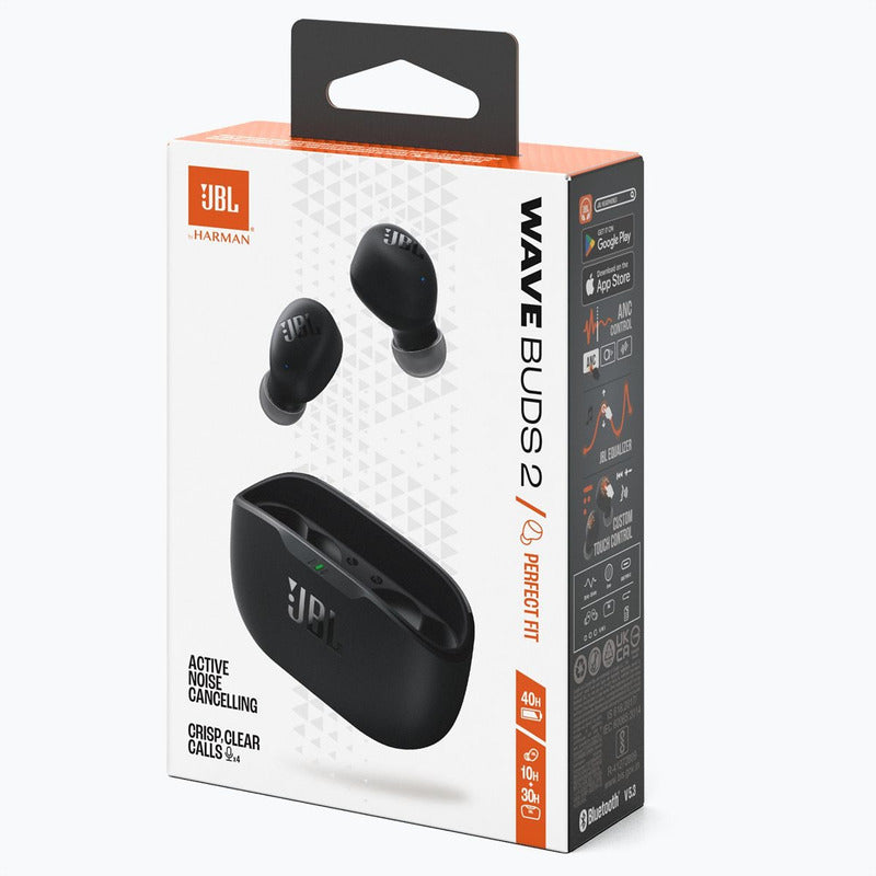 Jbl Wave Buds 2, Audífonos Tws Bt Inalámbricos Anc Ip54, Blk