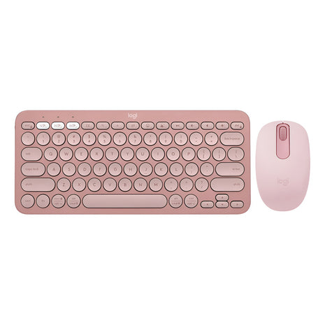 Combo Bluetooth Logitech Teclado K380s + Mouse M196, Rosa