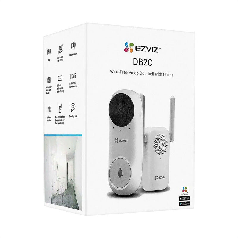 Timbre Inalámbrico + Video Cámara Audio Y Alarma, Ezviz Db2c