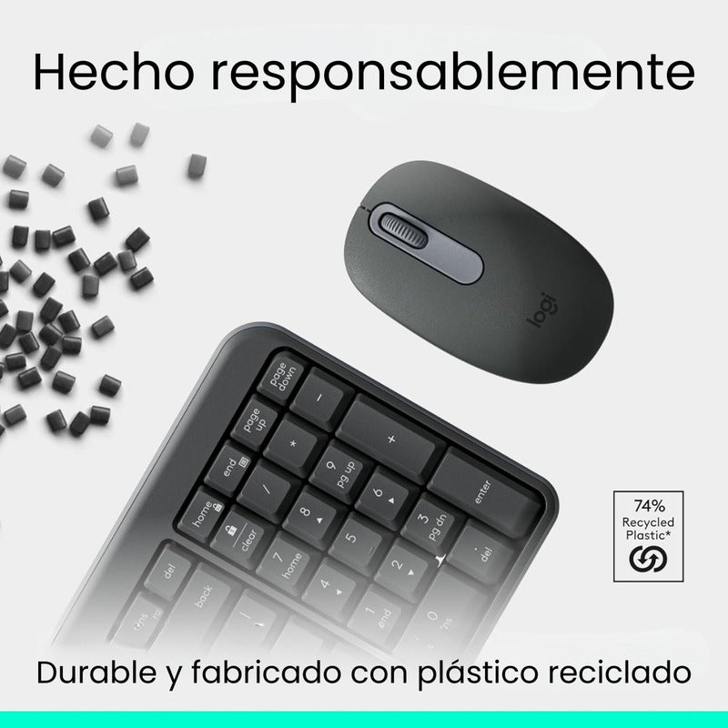 Combo Inalámbrico Bluetooth Logitech MK250 con Diseño Compacto