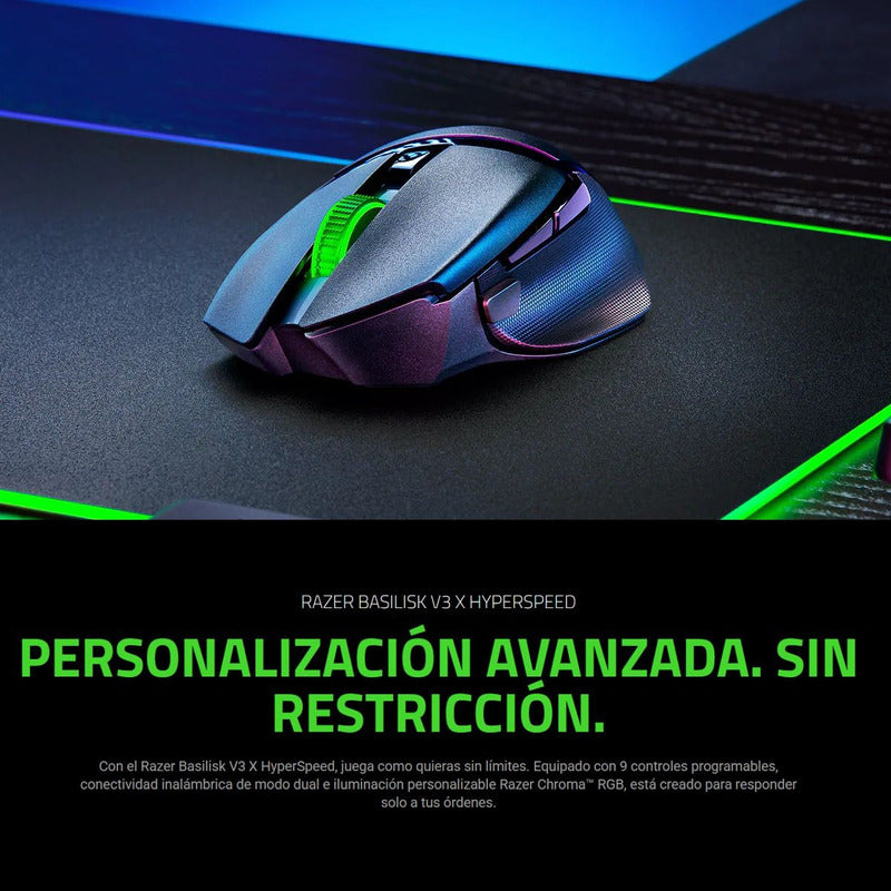 Mouse Gamer Inalámbrico Razer Basilisk V3 X HyperSpeed RGB