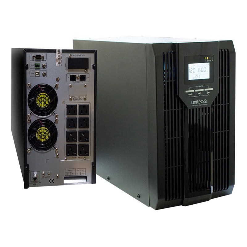 Ups Online Unitec Un-900 De 3kva, 3000va/2700w, Cd Monitoreo