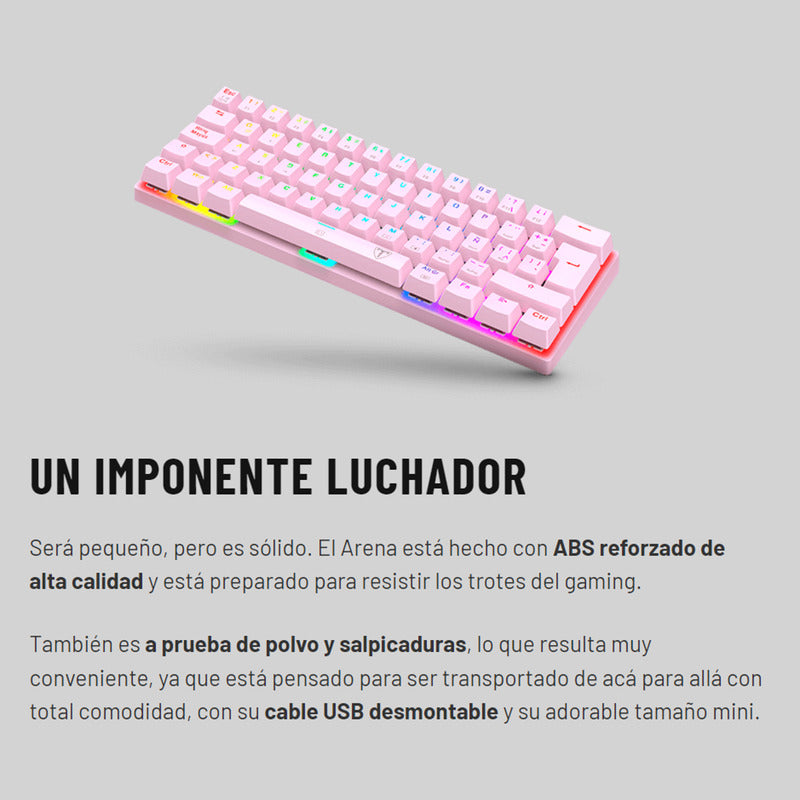 Combo Tdagger Teclado Arena Pnk + Mouse Tgm301 + Pad Mouse L