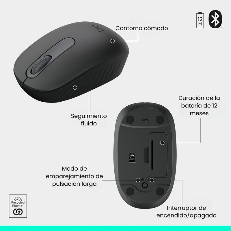 Combo Inalámbrico Bluetooth Logitech MK250 con Diseño Compacto