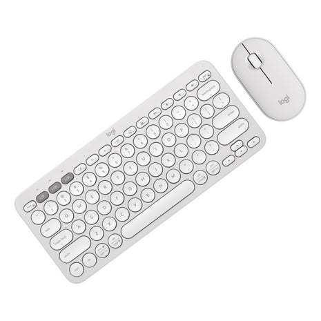 Combo Logitech Bluetooth: Teclado K380s + Mouse M350s, Blanco