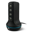 Estación De Carga Usb 3.0 De 4 Puertos 30w, Xtech Xta-195