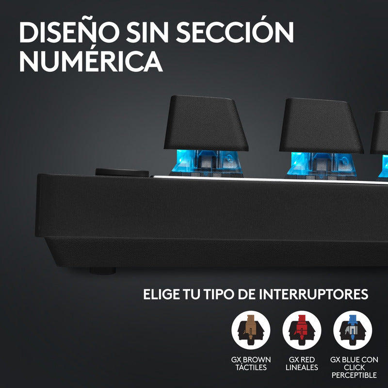 Teclado Gamer Inalámbrico Logitech G PRO X TKL LIGHTSPEED con RGB LIGHTSYNC - Negro