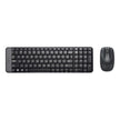 Combo Teclado Compacto Y Mouse Inalámbricos, Logitech Mk220 Negro Negro