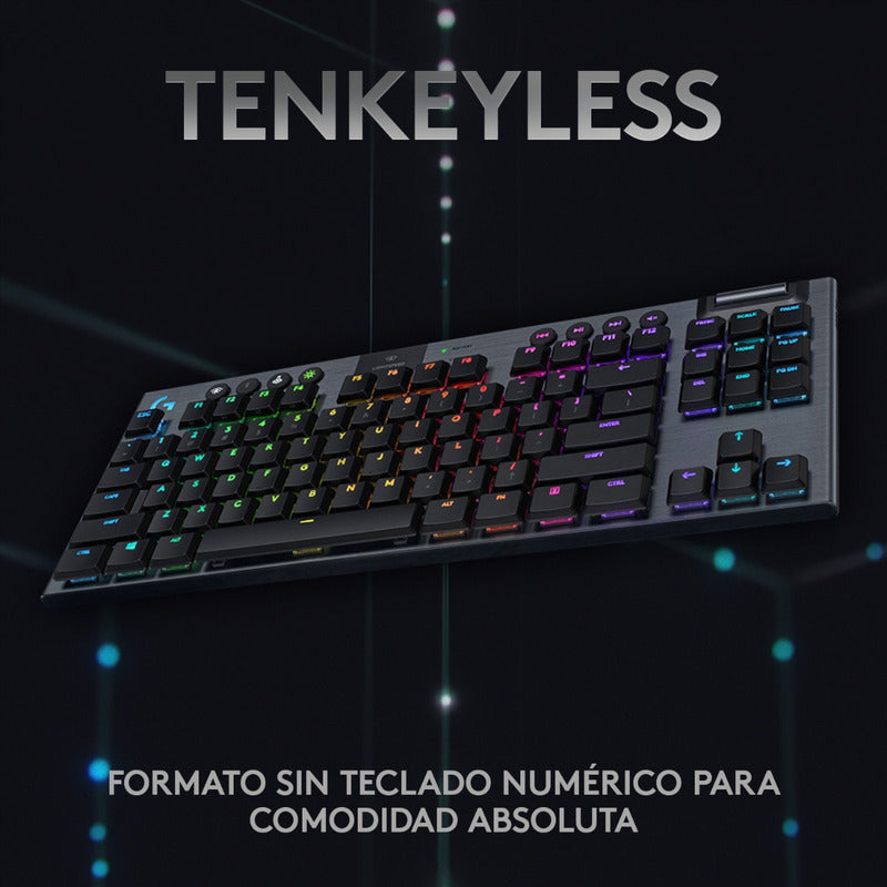 Teclado Gamer Mecánico Inalámbrico Logitech G915 Tkl Carbon