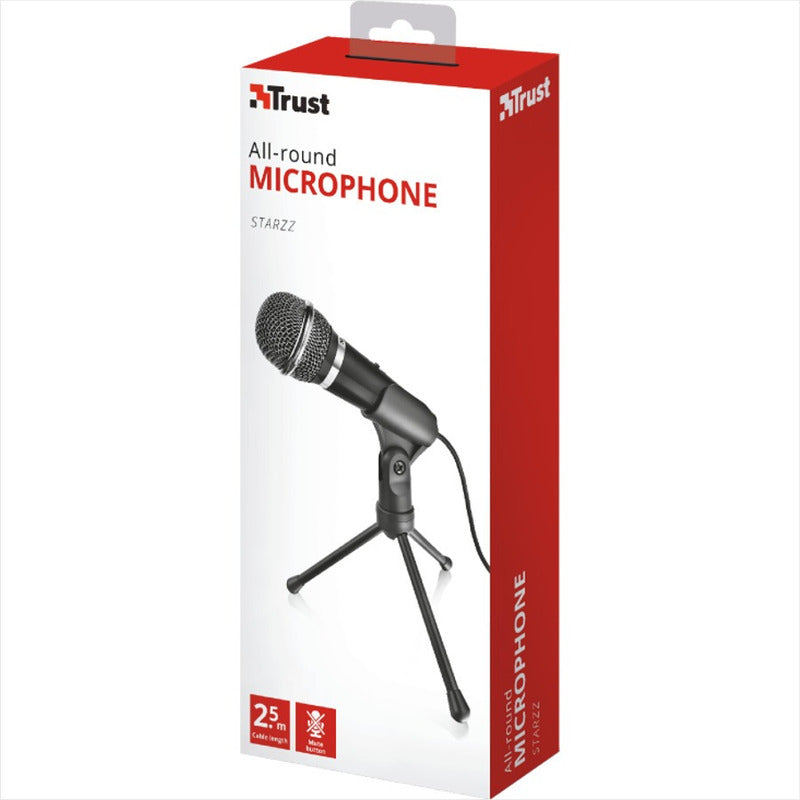Micrófono Con Trípode Trust Starzz All Round · Plug 3.5mm