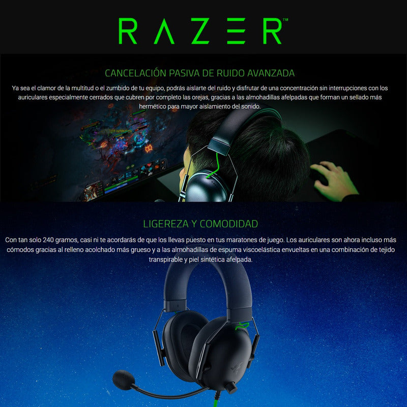 Razer Blackshark V2 X, Diadema Gamer Xbox X|s/one, Ps5|4, Pc
