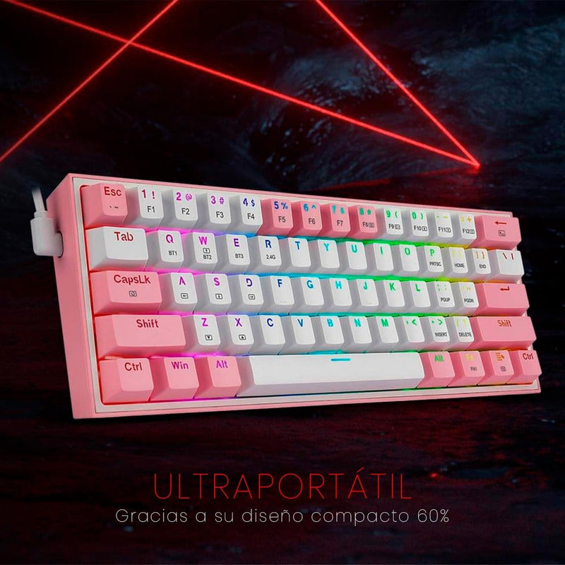 Teclado Gamer Mecánico Wireless Redragon K616rgb-wp Fizz Pro