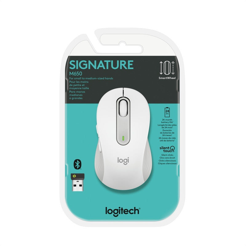 Combo Logitech Signature: Teclado K650 + Mouse M650, Blanco