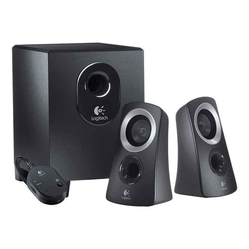 Parlantes Logitech Z313 Sistema 2.1 Subwoofer 25W RMS Control Pod de Volumen y Auriculares PC TV Celular