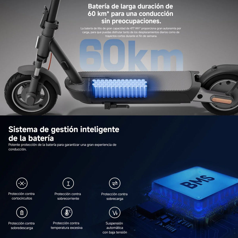 Xiaomi Electric Scooter 5 Pro, Monopatín Eléctrico 60km 400w