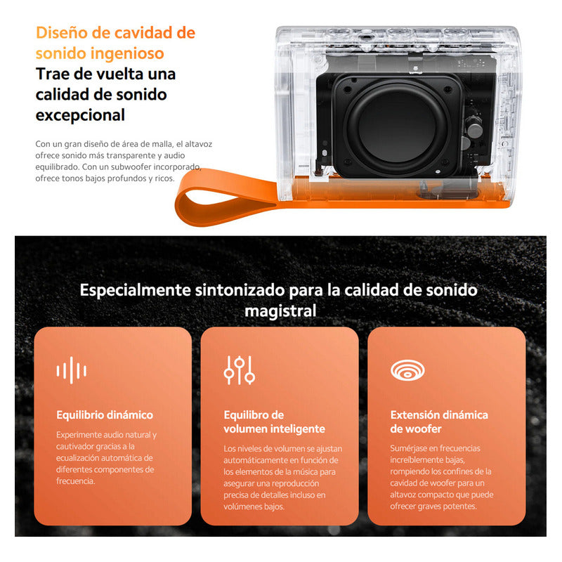 Xiaomi Sound Pocket, Parlante Inalámbrico Portátil Ip67 Tws Negro