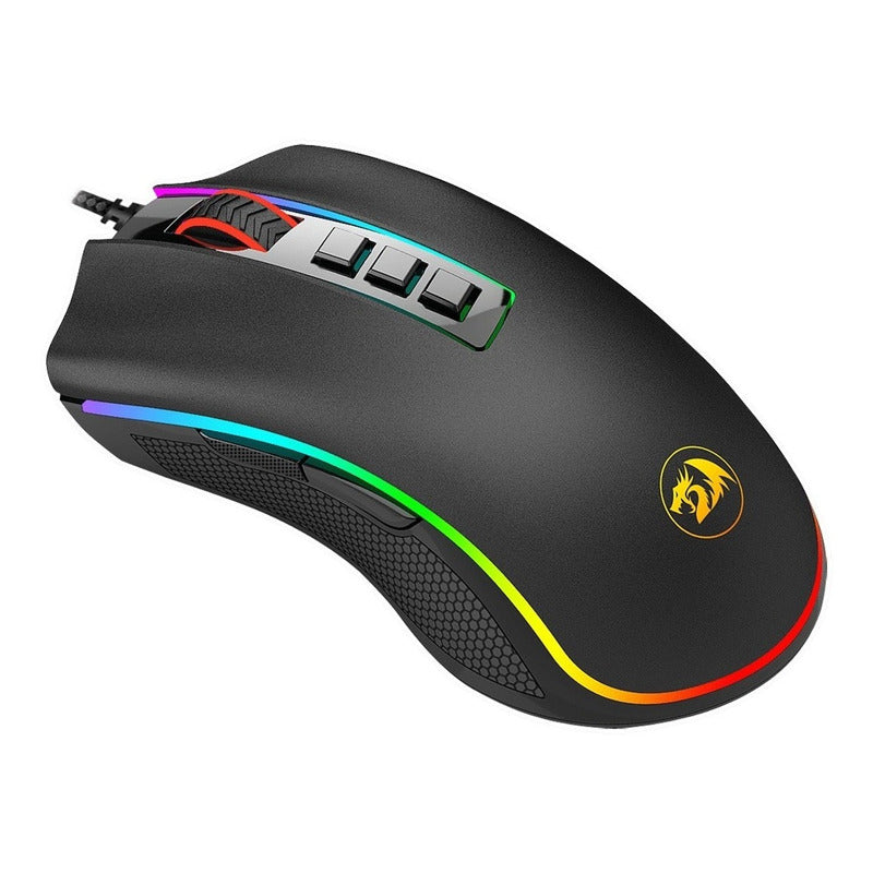 Mouse Gamer Redragon M711 Cobra Chroma, 10k Dpi, 9 Keys, Blk Negro