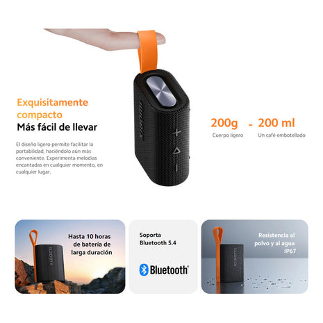 Xiaomi Sound Pocket, Parlante Inalámbrico Portátil Ip67 Tws Negro