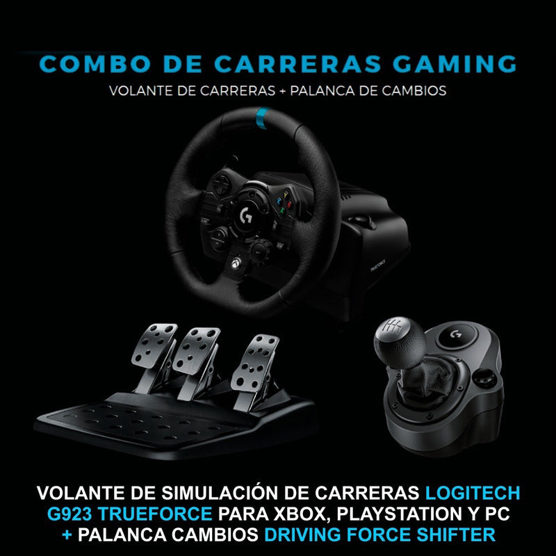 Timón Logitech G923 Para Pc / Xbox X|s One + Palanca Cambios
