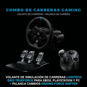 Timón Logitech G923 Para Pc / Xbox X|s One + Palanca Cambios