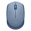Mouse Inalámbrico Logitech M170 Receptor USB 2.4GHz Batería 12 Meses Diseño Portátil Ambidiestro - Gris Azulado