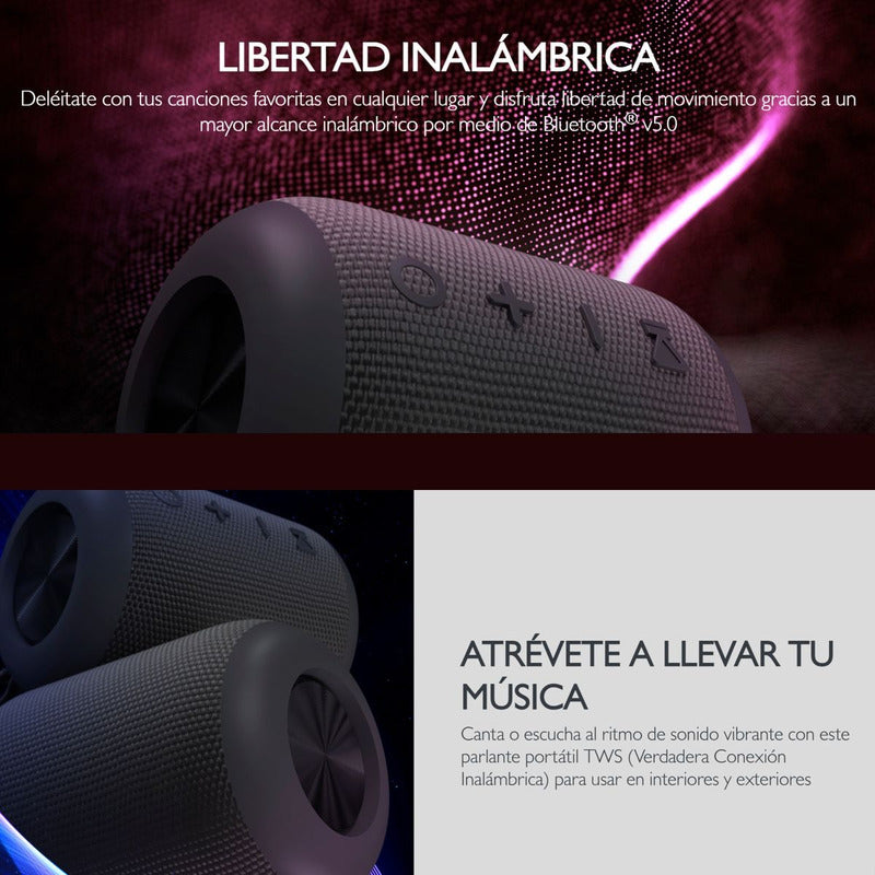 Altavoz Portátil Bt Tws Klip Xtreme Kbs-200rd Titan Ipx7 12w