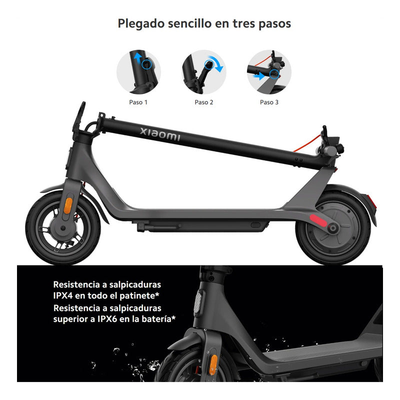 Patineta Eléctrica Xiaomi 4 Lite (2da Gen) Monopatín 25 Km/h Negro