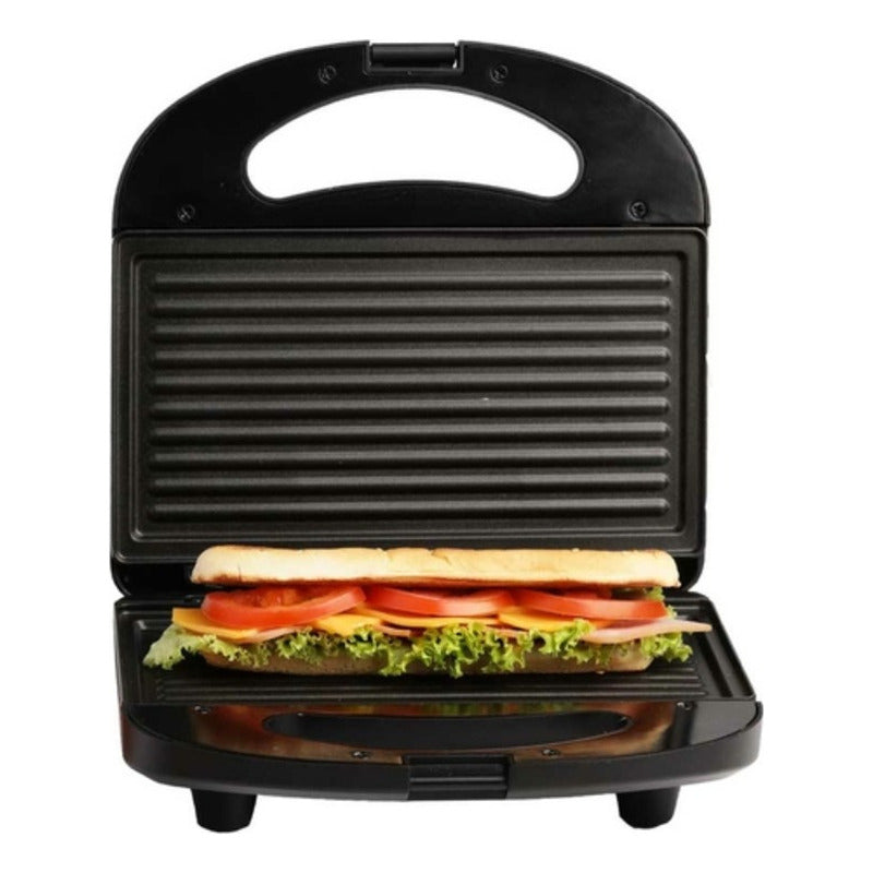 Sanduchera Panini Kalley K-smp200n Color Negro