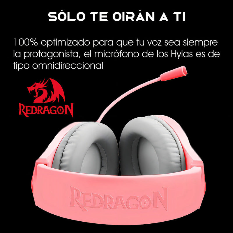Audifinos Gamer Hylas H260-p Redragon Rosa