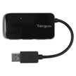 Hub USB 3.0 de 4 Puertos Targus ACH124US con Diseño Compacto y Protección Sobrecorriente - Negro
