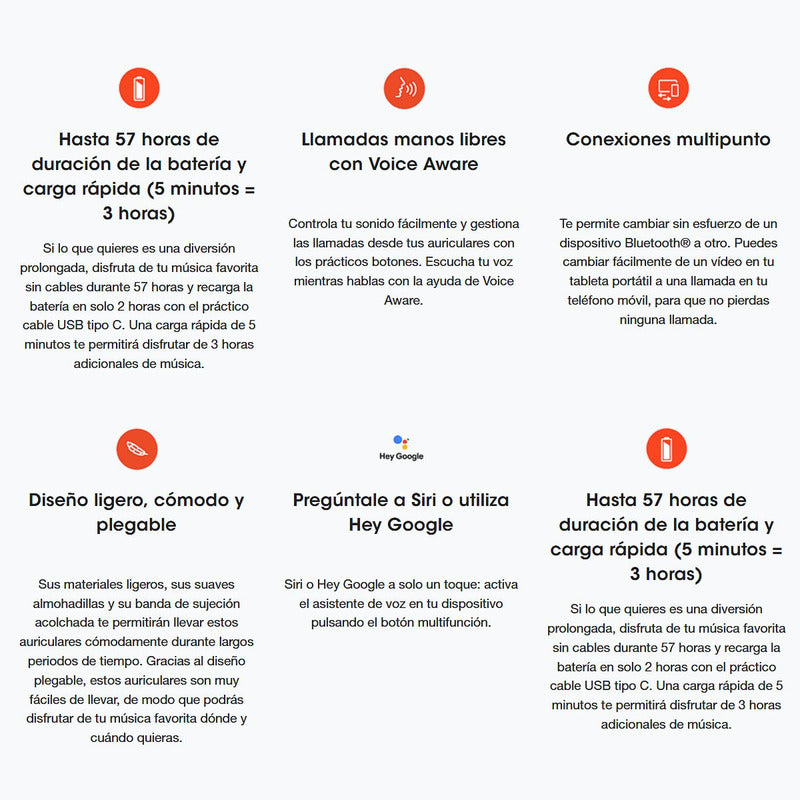 Auriculares Inalámbricos JBL Tune 520BT con Potente Sonido JBL Pure Bass y Bluetooth 5.3, Azul