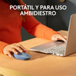 Mouse Inalámbrico Logitech M170 Receptor USB 2.4GHz Batería 12 Meses Diseño Portátil Ambidiestro - Gris Azulado