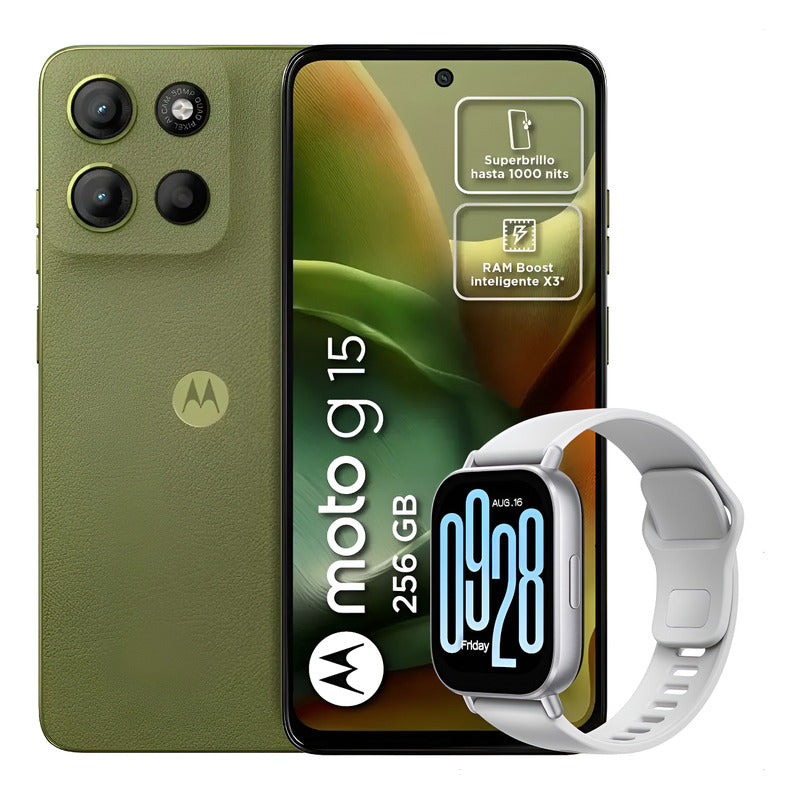 Celular Motorola Moto G15 256gb/4gb Vrd + Watch 5 Active