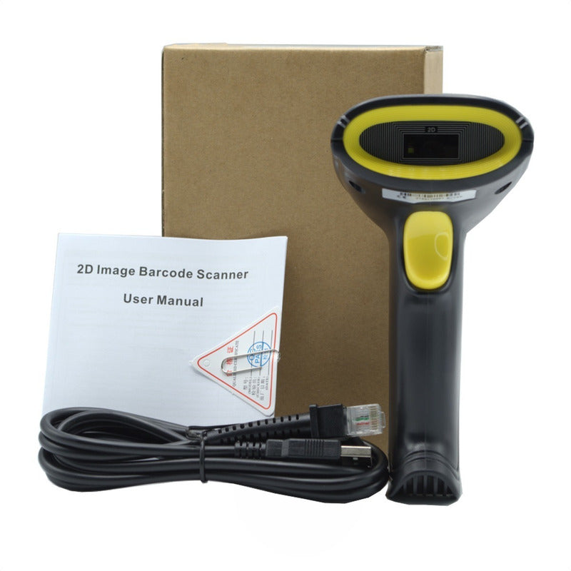 Lector/escaner Usb Código De Barras Y Qr 2d, Programable Negro Usb