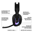 Auriculares Gamer Inalámbricos Logitech G522 Lightspeed, Negro