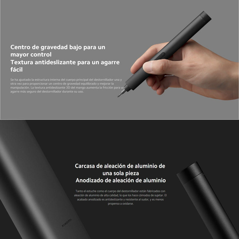 Xiaomi Kit Destornillador Eléctrico De Precisión + 24 Puntas de Acero, Batería Recargable y Estuche Magnético