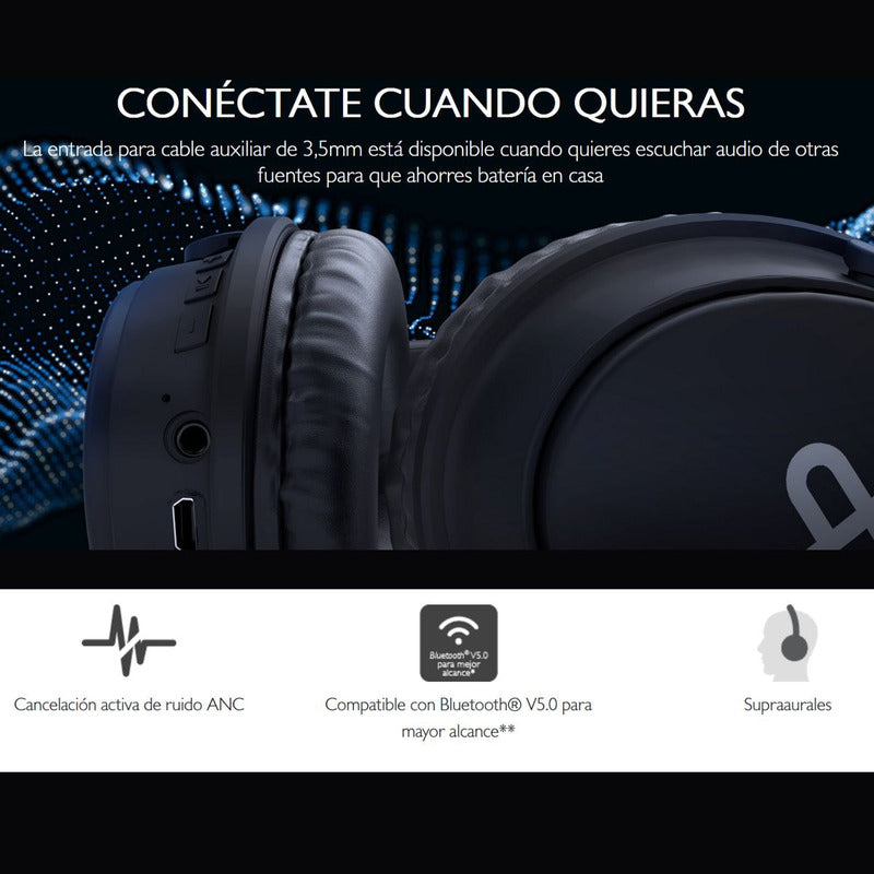 Diadema Bt Cancelación Ruido Anc Klip Xtreme Oasis Knh-050wh