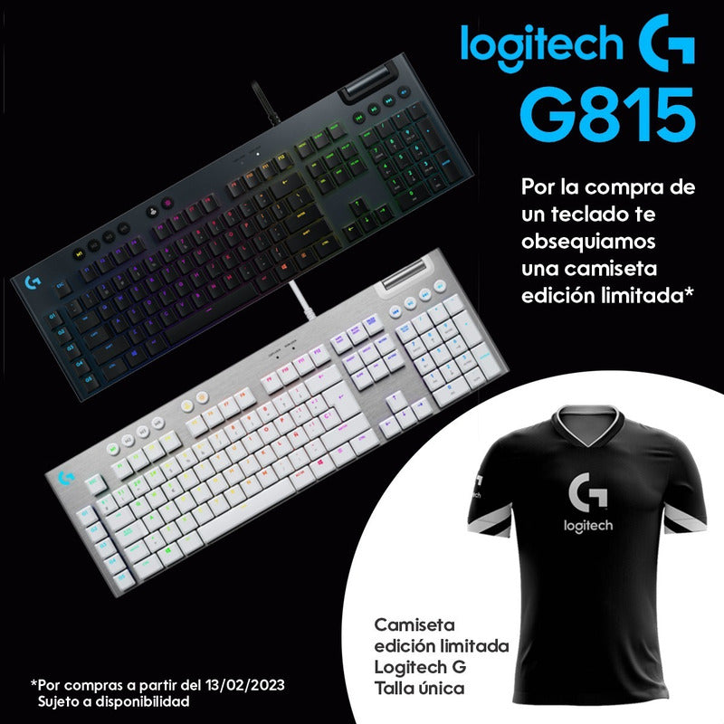 Teclado Gamer Mecánico Ultrafino Logitech G815 Lightsync Rgb