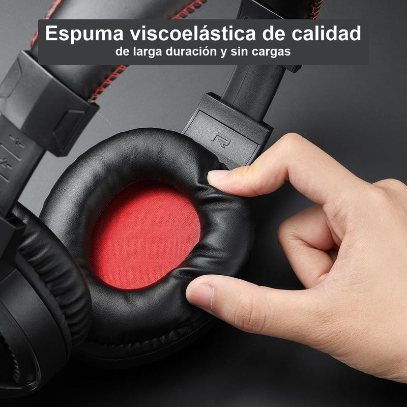 Diadema Gamer Redragon H211-rgb Cronus Micrófono Plug 3.5mm Negro