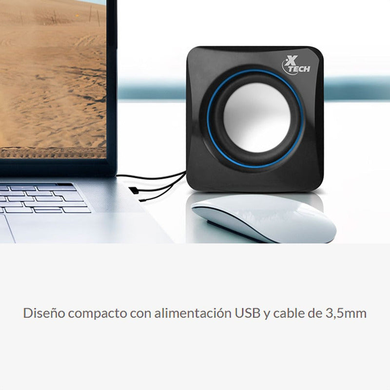 Miniparlantes Xtech Xts-110 Estéreo Alimentación Usb / 3,5mm